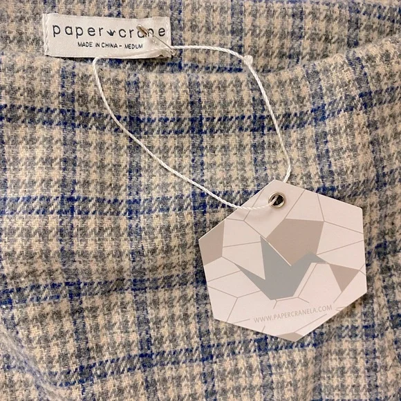 Apricot Lane Grey Plaid Mini Skirt - Picture 7 of 13
